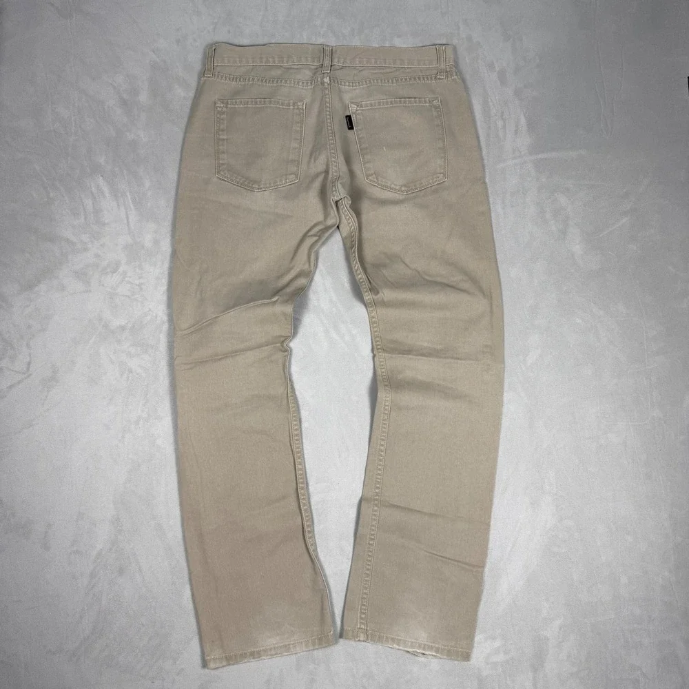 Y2K Mens Diamond Supply Co Straight Leg Skater Twill Pants Tan 32x30